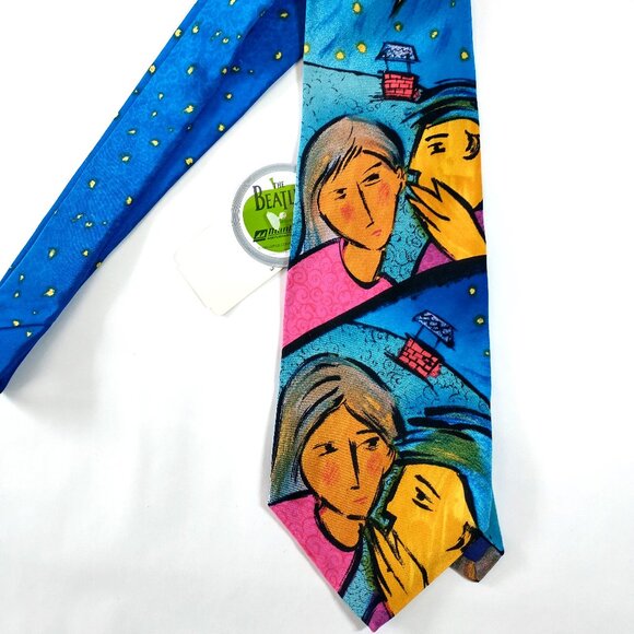 NWT Vintage Beatles Silk Tie - Picture 1 of 3